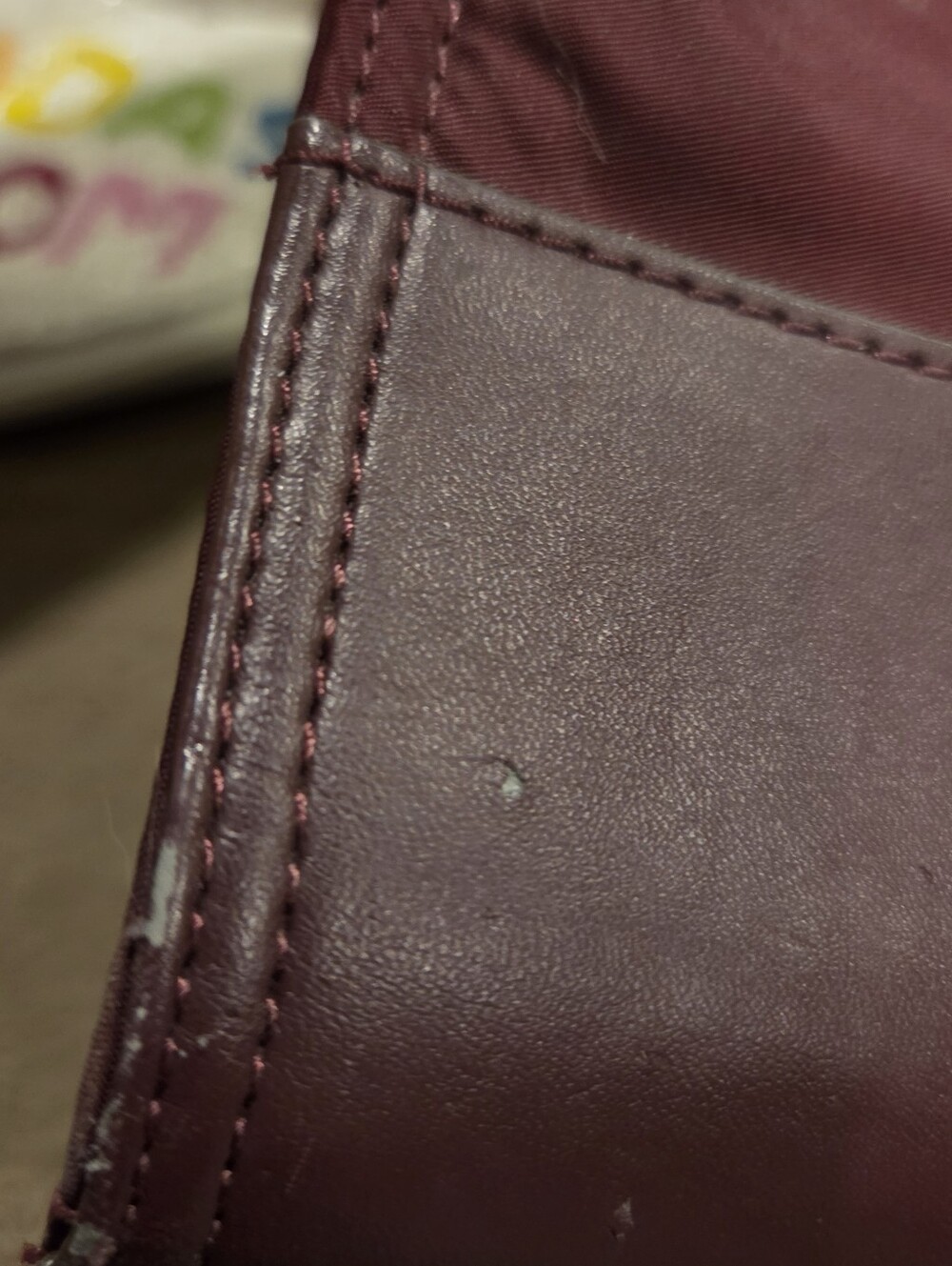 Tory Burch Deep Burgundy Logo Tote Preloved - Picture 4 of 7